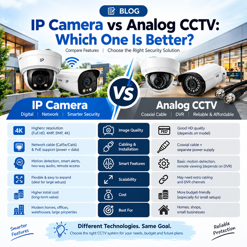 IP Camera vs Analog CCTV: Which One Is Better?