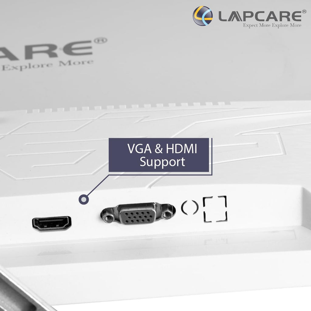 Lapcare LED Monitor 22" IPS Display with FHD /White