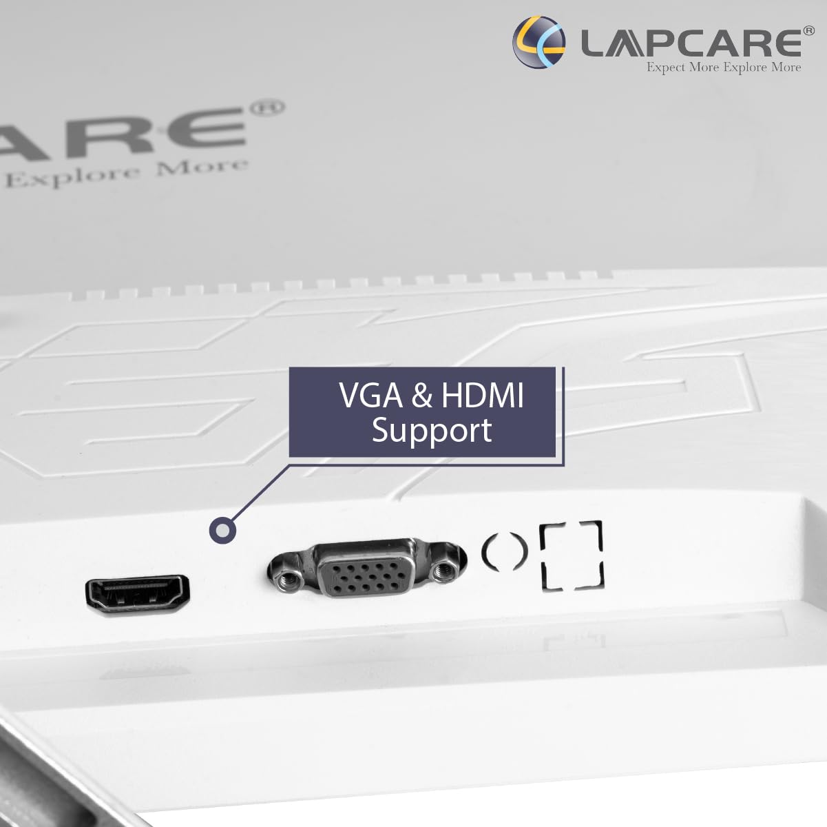 Lapcare LED Monitor 22" IPS Display with FHD /White