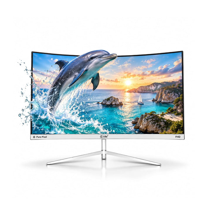 EVM 27" Curved Full HD Monitor – 100Hz, 1500R, Built-in Speakers, HDMI & VGA