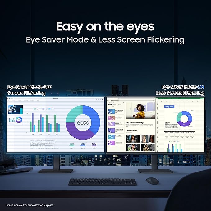 Samsung 22" S3 Flat Monitor|Super Slim Borderless Design