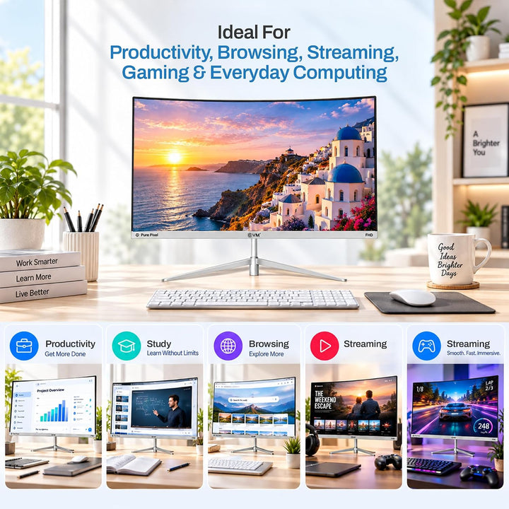 EVM 27" Curved Full HD Monitor – 100Hz, 1500R, Built-in Speakers, HDMI & VGA