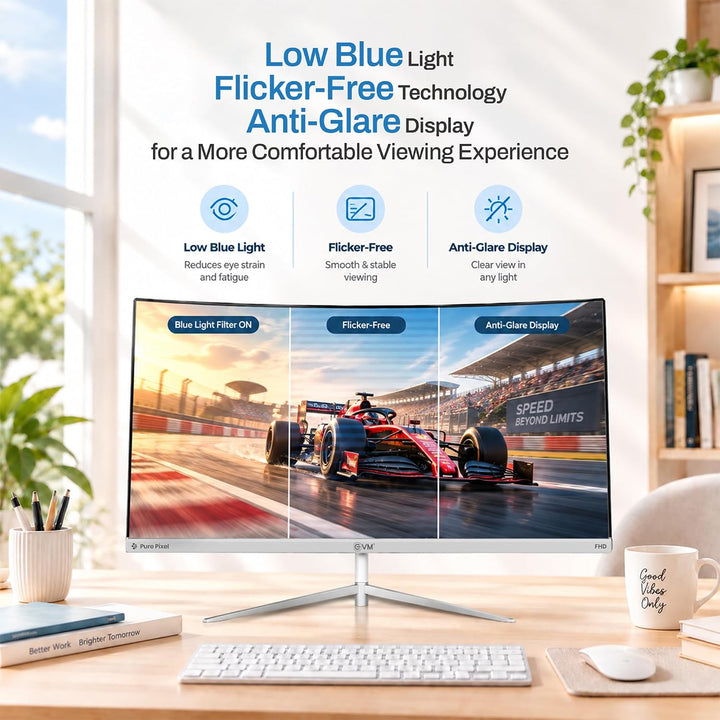 EVM 27" Curved Full HD Monitor – 100Hz, 1500R, Built-in Speakers, HDMI & VGA
