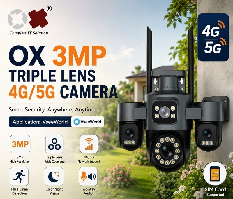 Ox Triple Lens 4G/5G Camera OX-213