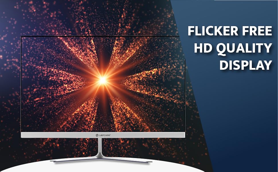 Lapcare LED Monitor 22" IPS Display with FHD /White